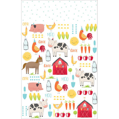 Tablecover Barnyard Birthday Plastic 137 x 243 cm