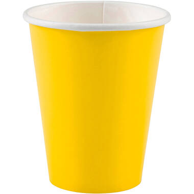 8 Cups Sunshine Yellow Paper 250 ml