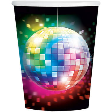 8 Cups Disco Fever 70's Paper 250 ml