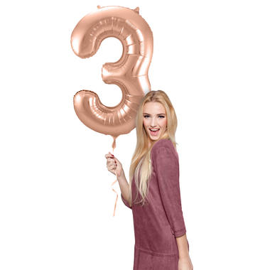 Number balloon rose gold