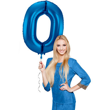 Number balloon blue