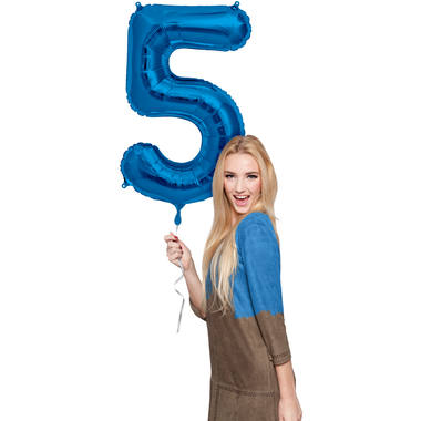 Number balloon blue