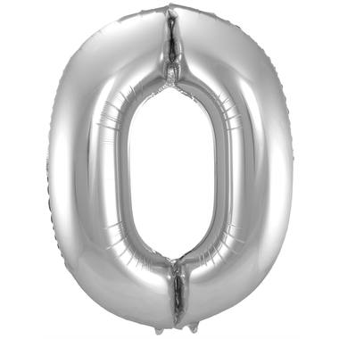 Number balloon silver