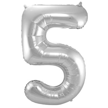 Number balloon silver
