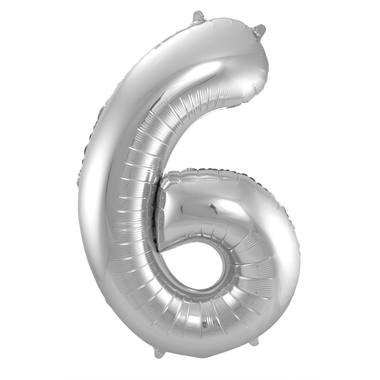 Number balloon silver
