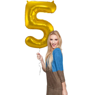 Foil balloon number gold