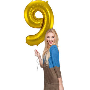Foil balloon number gold