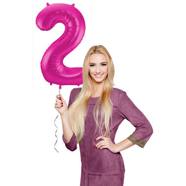 Number balloon magenta