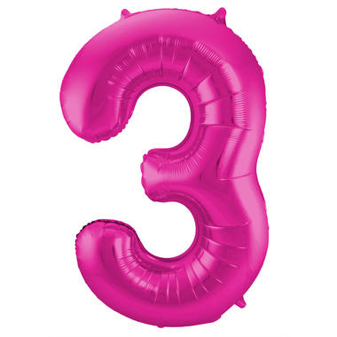 Number balloon magenta