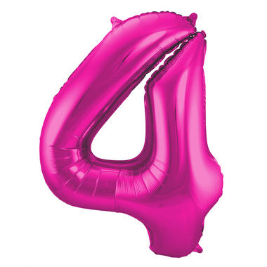 Number balloon magenta