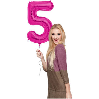 Number balloon magenta