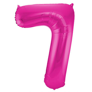 Number balloon magenta