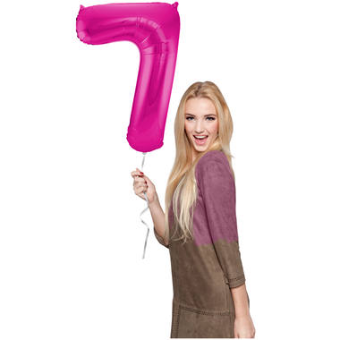Number balloon magenta