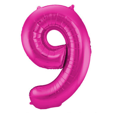 Number balloon magenta