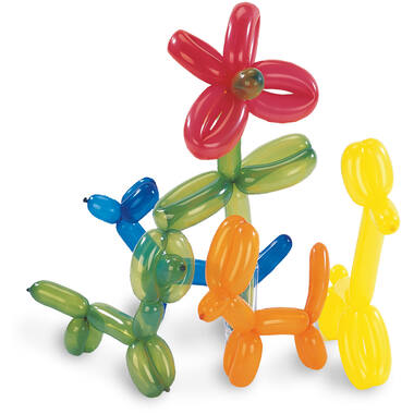 10 Latex Modelling Balloons with Pump 135 cm / 53"
