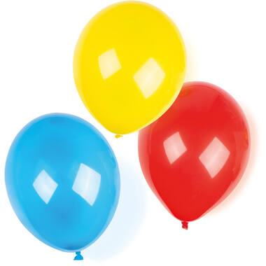 8 Latex Balloons Crystal assorted 22.8 cm / 9"