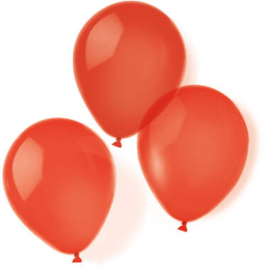10 Latex Balloons Standard Red 20.3 cm / 8"