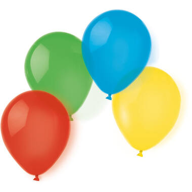 100 Latex Balloons Standard assorted 20.3 cm / 8"