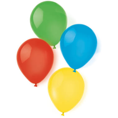 10 Latex Balloons Rainbow assorted 20.3 cm / 8"