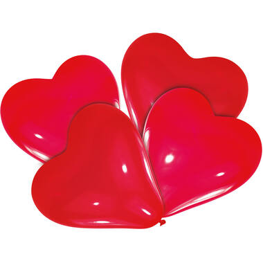4 Latex Balloons Lovely Moments Standard Red 30.4 cm / 12"