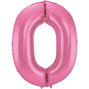 Number balloon matt pink