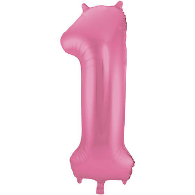 Number balloon matt pink