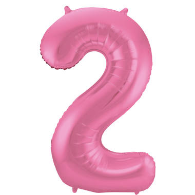 Number balloon matt pink
