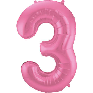 Number balloon matt pink