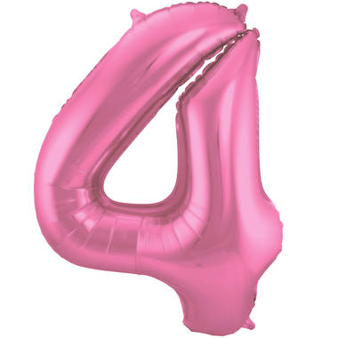 Number balloon matt pink