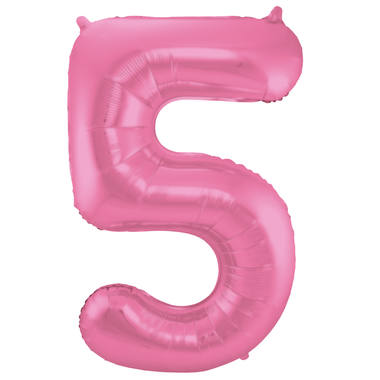 Number balloon matt pink