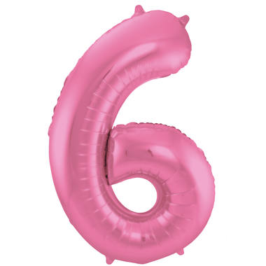 Number balloon matt pink