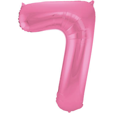 Number balloon matt pink