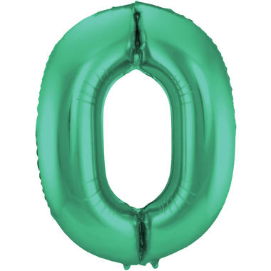 Number balloon matt green