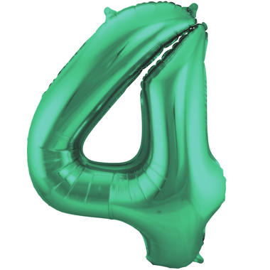 Number balloon matt green