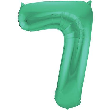 Number balloon matt green