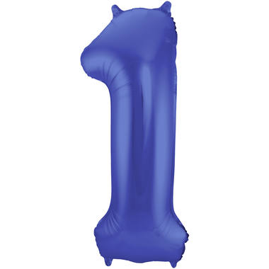 Number balloon matt blue