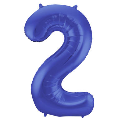 Number balloon matt blue