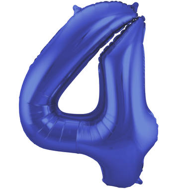 Number balloon matt blue