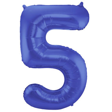 Number balloon matt blue