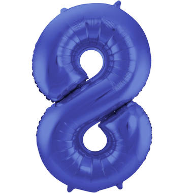 Number balloon matt blue