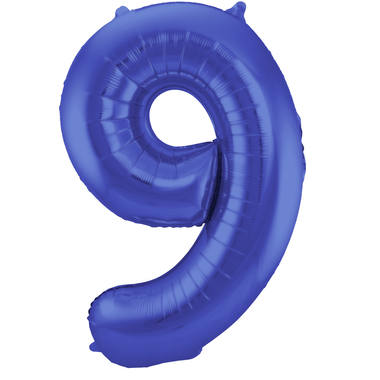 Number balloon matt blue