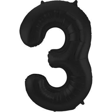 Number balloon black
