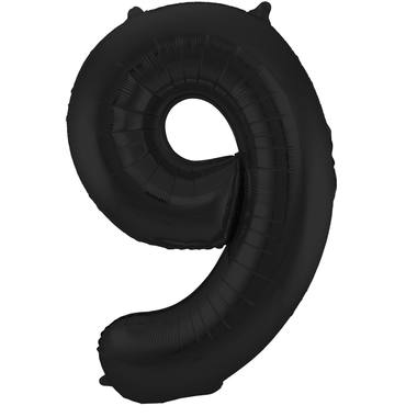 Number balloon black