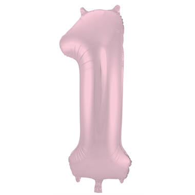 Number balloon pastel pink