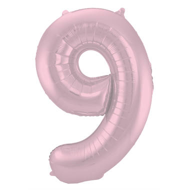 Number balloon pastel pink