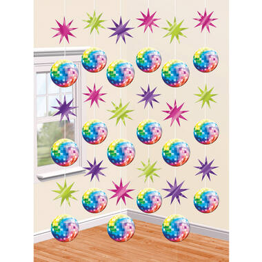 6 String Decorations Disco Fever 70's Foil 213 cm