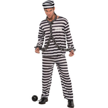 Adult Costume Jailbird Con Size M/L