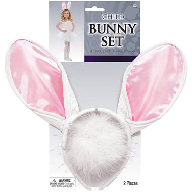 Costume Accessory Set Bunny Child 2 Pieces