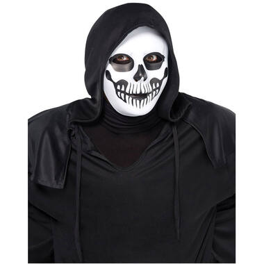Costume Accessory Mask Horror Skull Black & Bone One Size