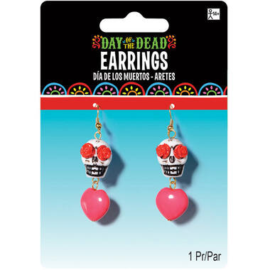 Costume Accessory Earrings Day of the Dead